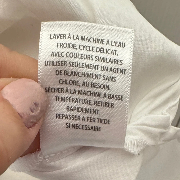 HALOGEN White Button Down Back Neck Tie Detailing Size Small - Picture 5 of 8